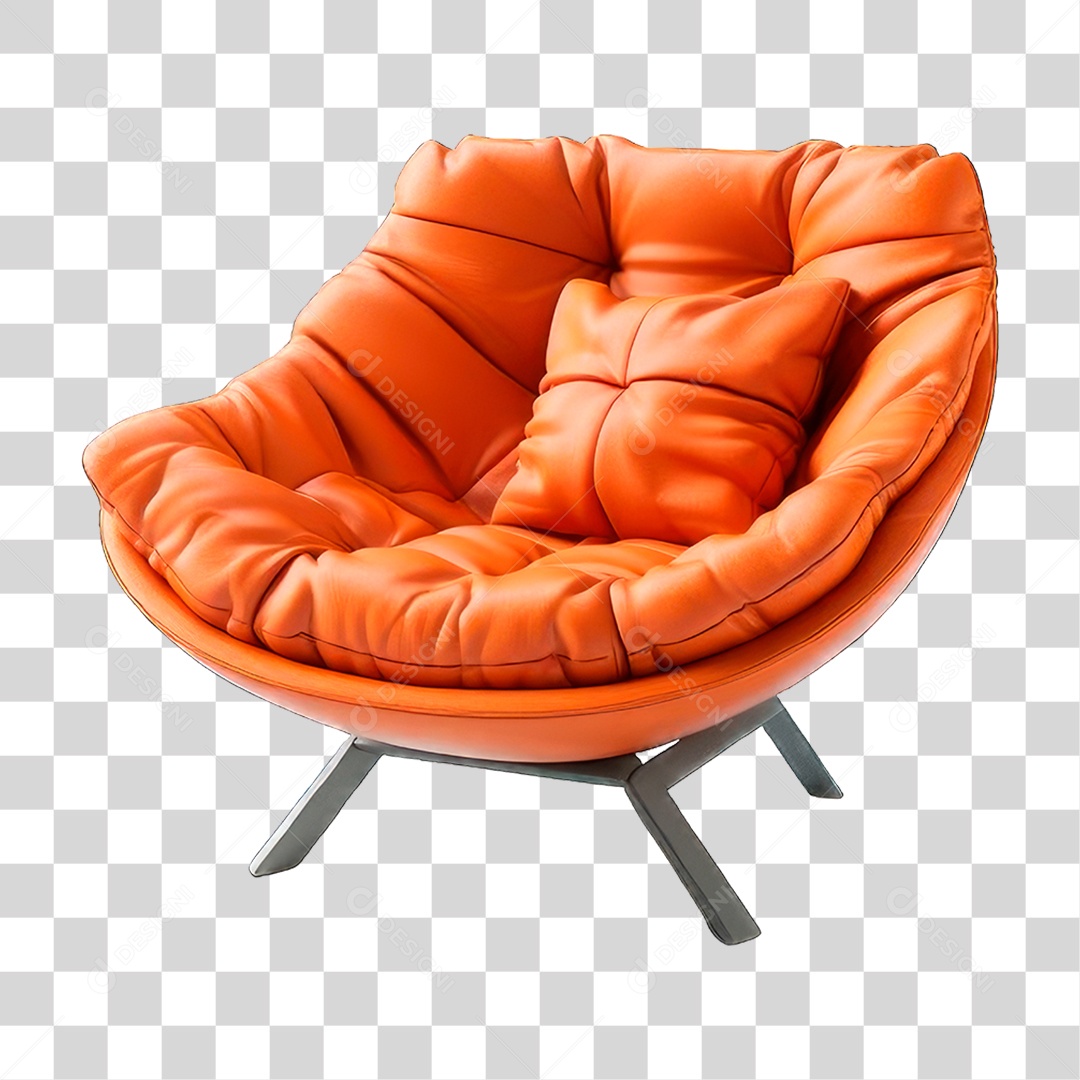 Poltrona de Couro PNG Transparente