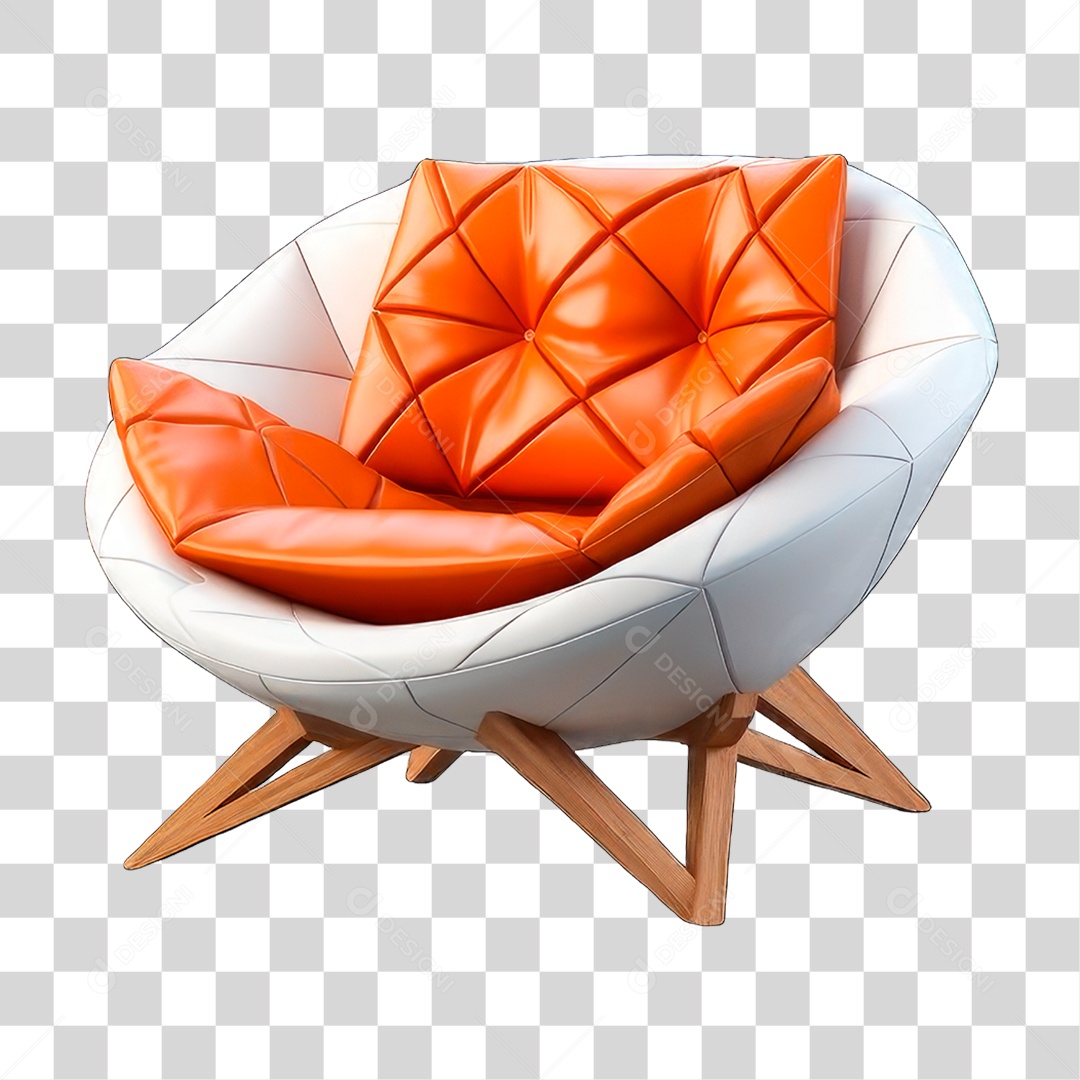 Poltrona de Couro PNG Transparente