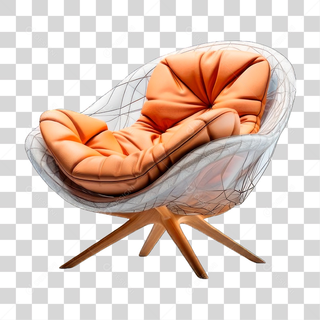 Poltrona de Couro PNG Transparente