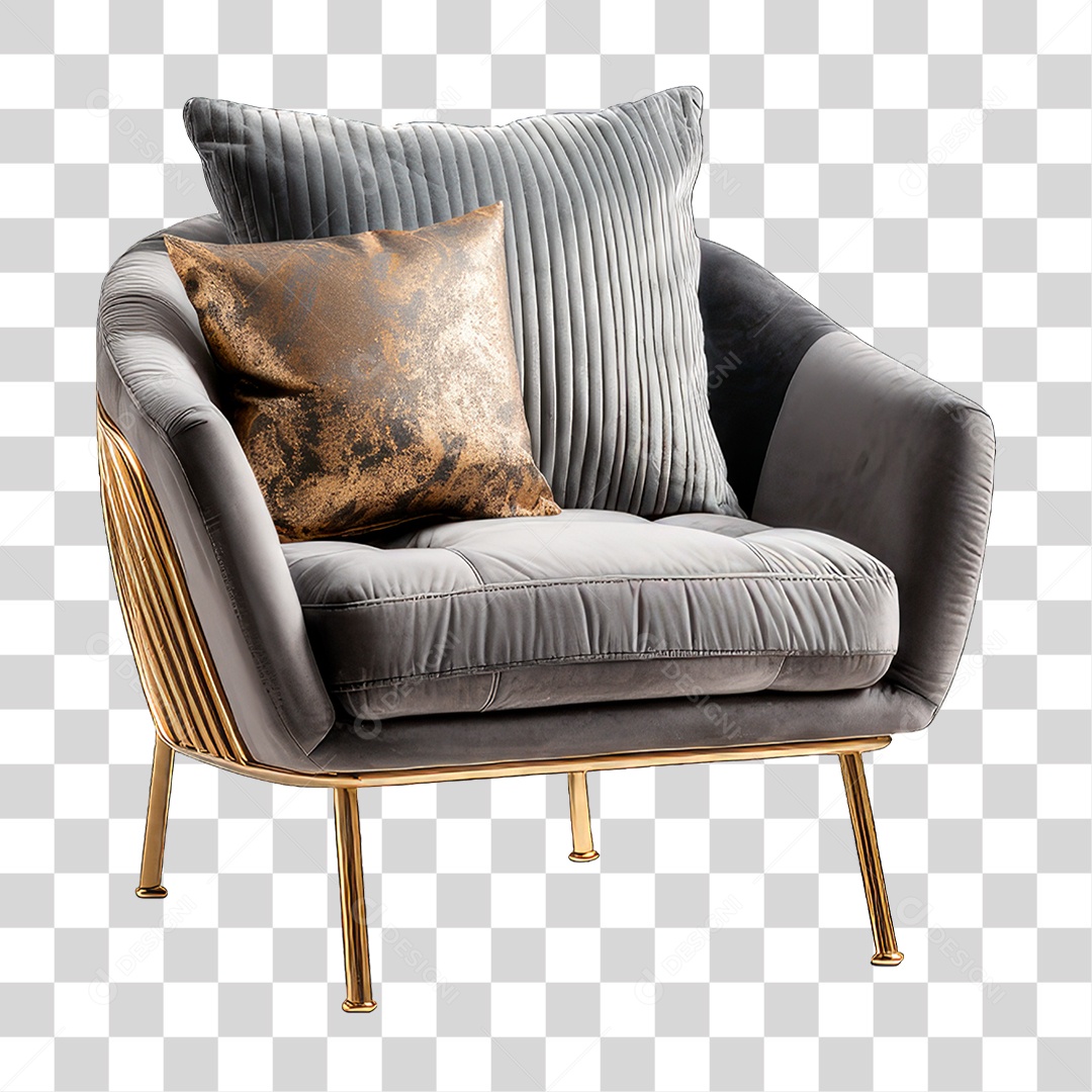 Poltrona de Couro PNG Transparente