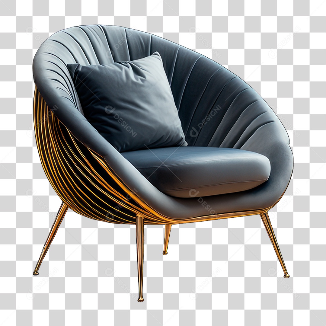 Poltrona de Couro PNG Transparente