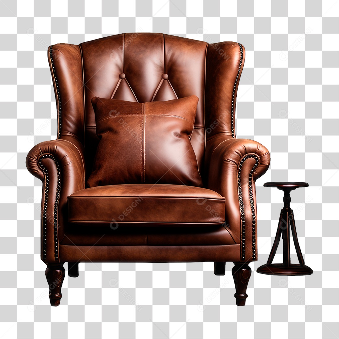 Poltrona de Couro PNG Transparente
