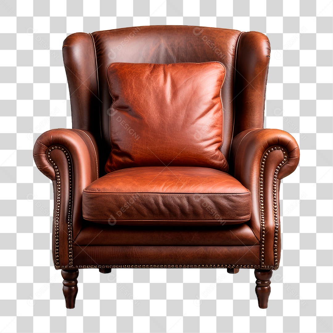 Poltrona de Couro PNG Transparente