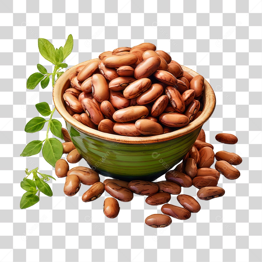 Tigela de Feijão Roxo PNG Transparente