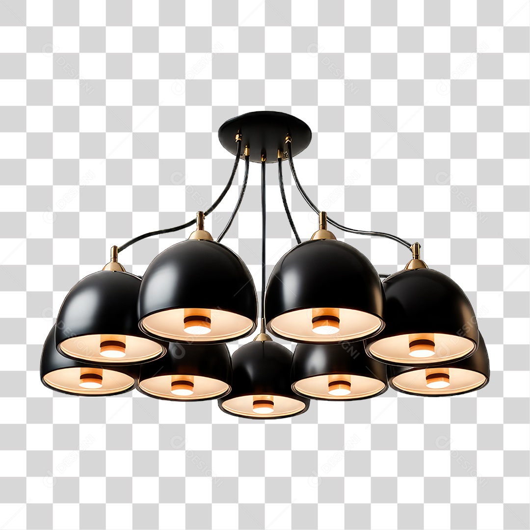 Lustre Metálico PNG Transparente