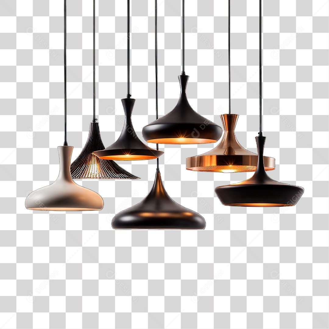 Luminárias Metálica PNG Transparente