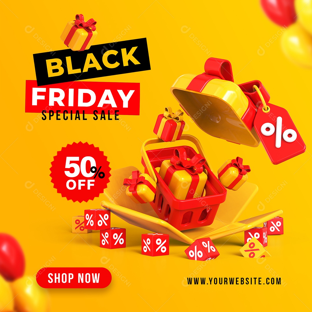 Social Media Black Friday Super Sale PSD Editável