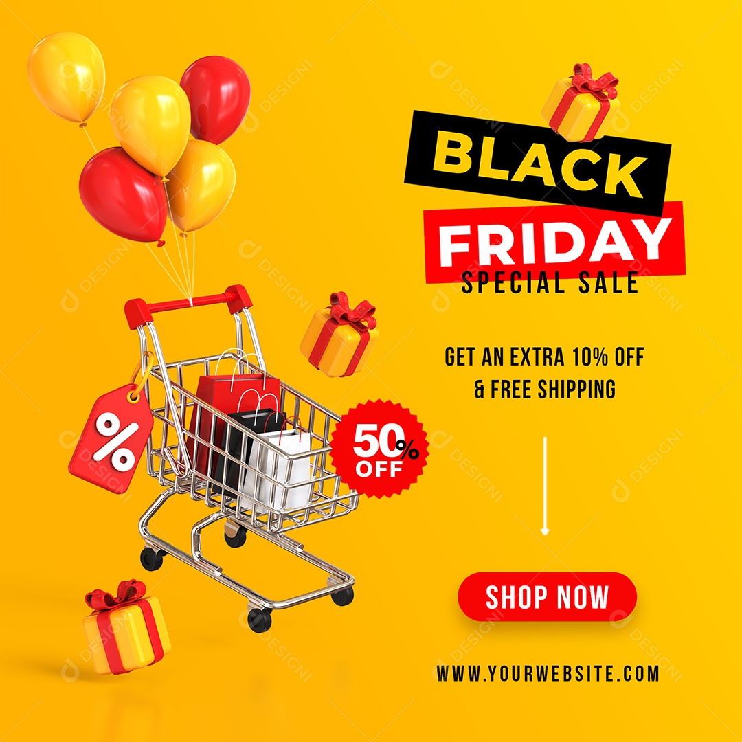 Social Media Black Friday Super Sale PSD Editável