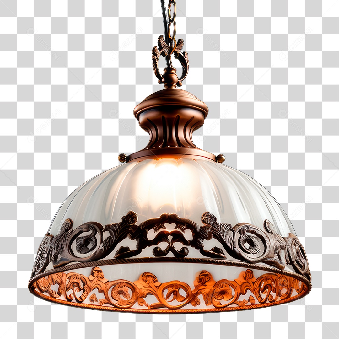 Lustre Metálico PNG Transparente