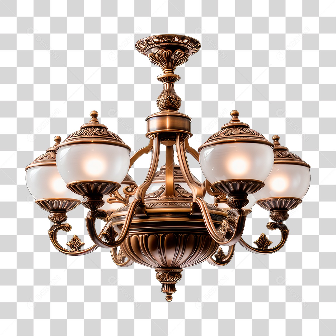 Lustre Metálico PNG Transparente