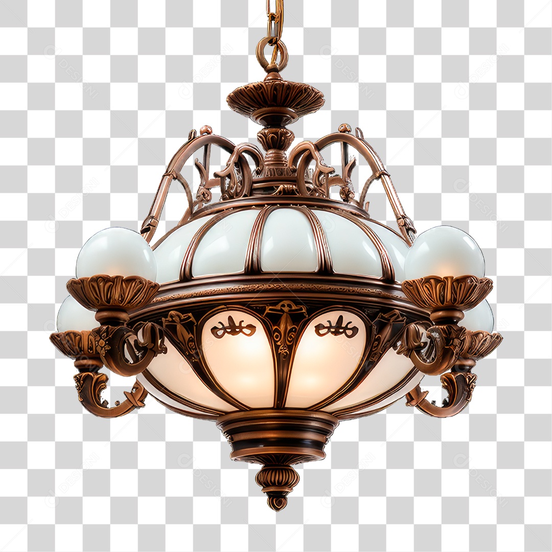 Lustre Metálico PNG Transparente