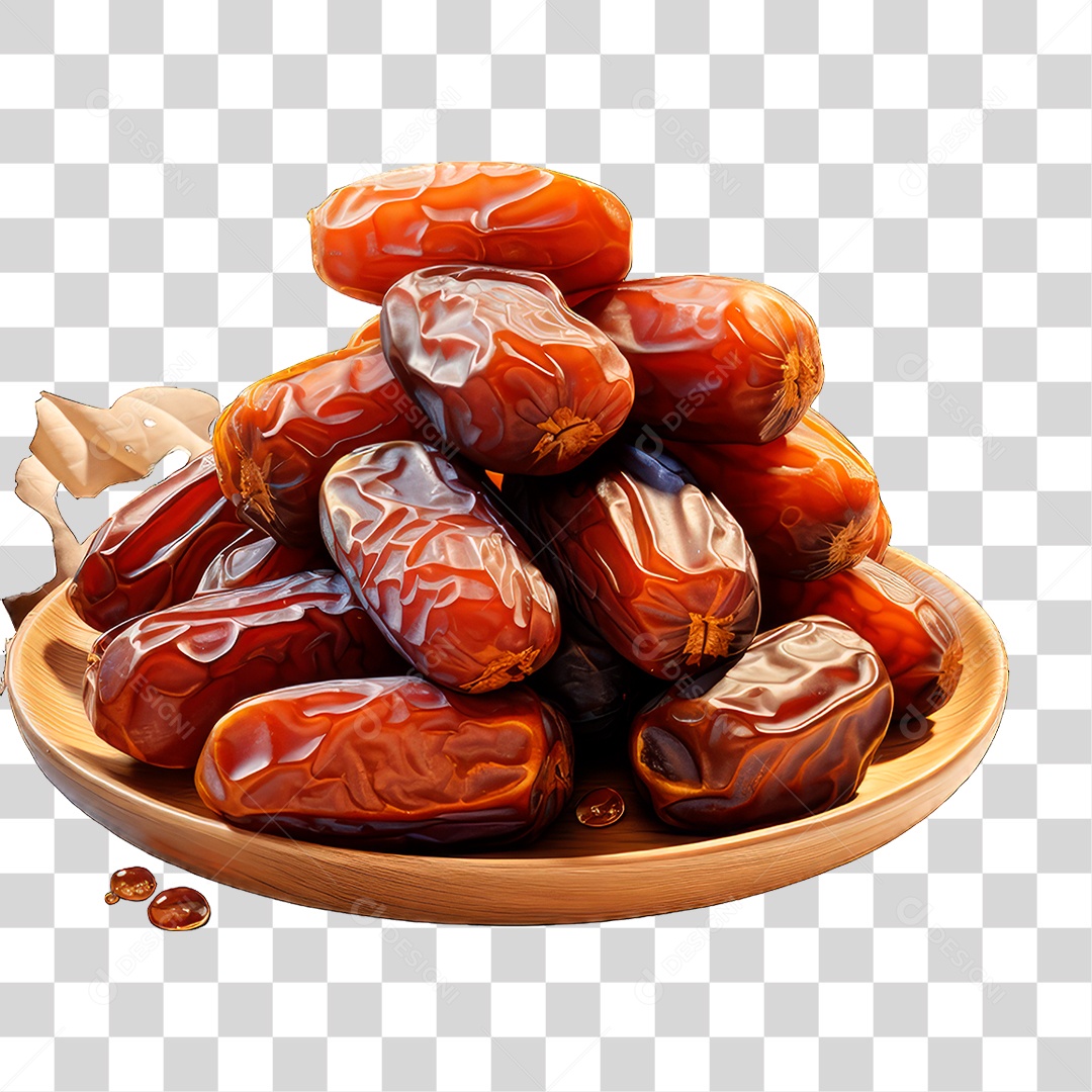 Prato de Tâmaras PNG Transparente