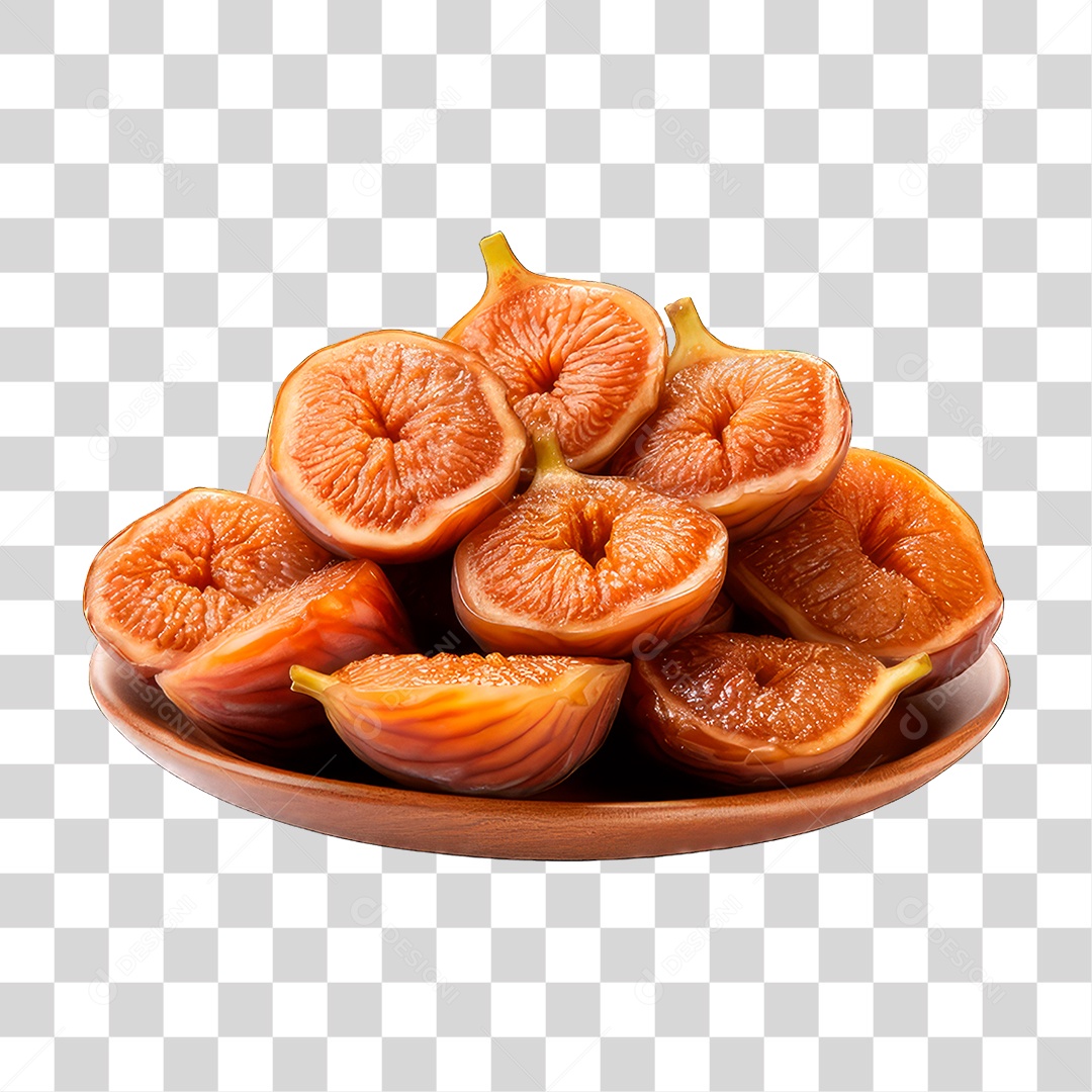 Prato de Figos Secos PNG Transparente