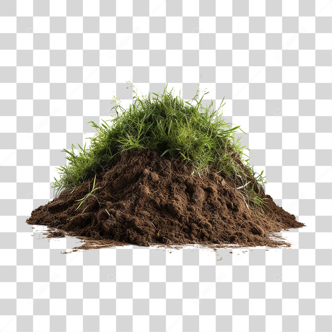 Monte de Terra Grama PNG Transparente