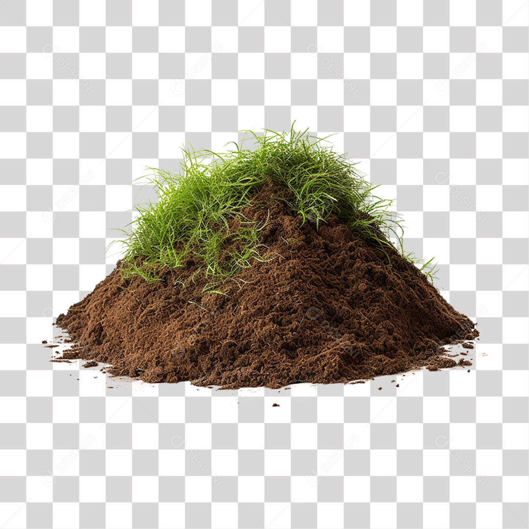 Monte de Terra Grama PNG Transparente