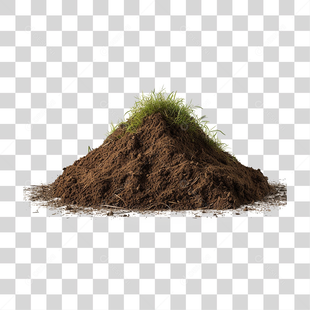 Monte de Terra Grama PNG Transparente