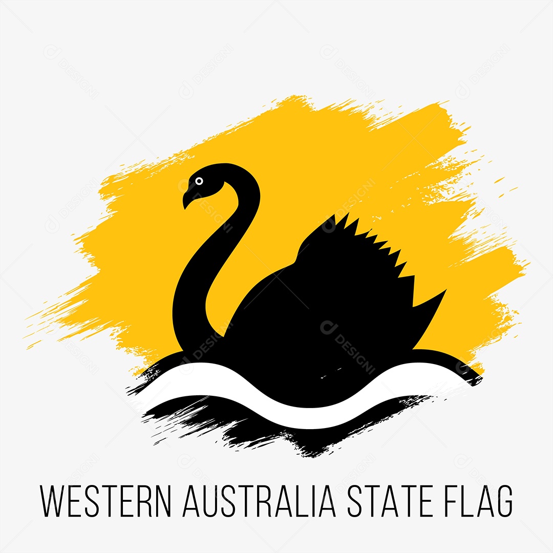 Bandeira do Estado da Austrália Ocidental Vetor EPS