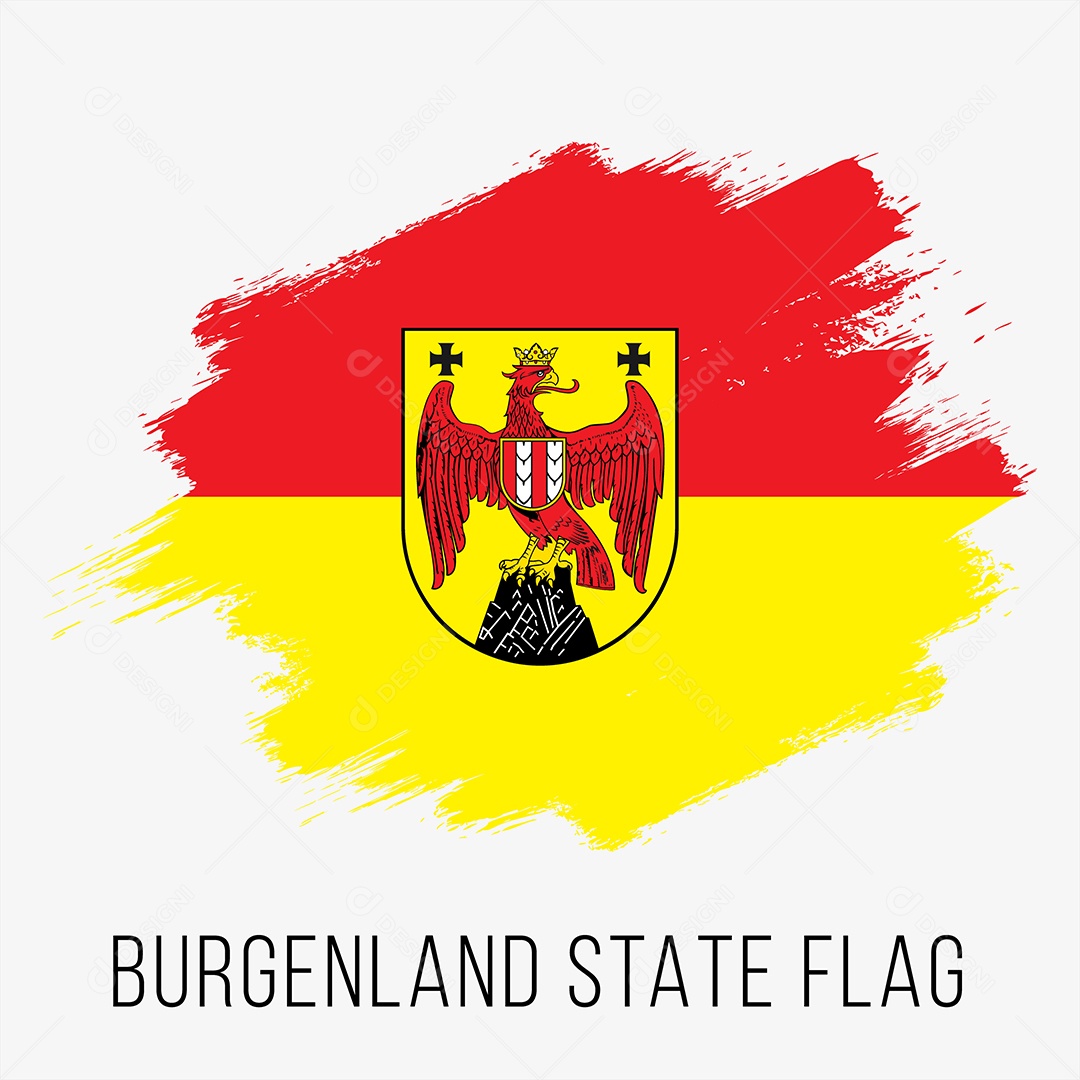 Bandeira do Estado de Burgenland da Áustria Vetor EPS