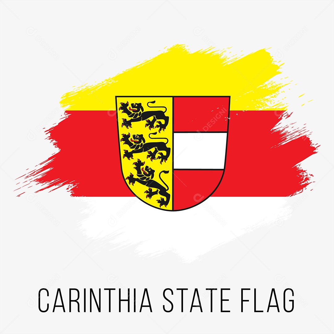 Bandeira do Estado da Caríntia da Áustria Vetor EPS