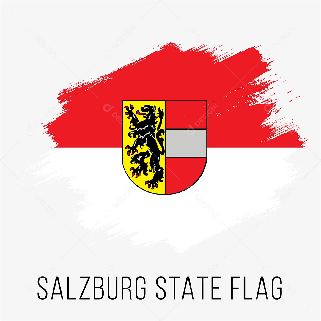 Bandeira do Estado de Salzburgo na Áustria Vetor EPS