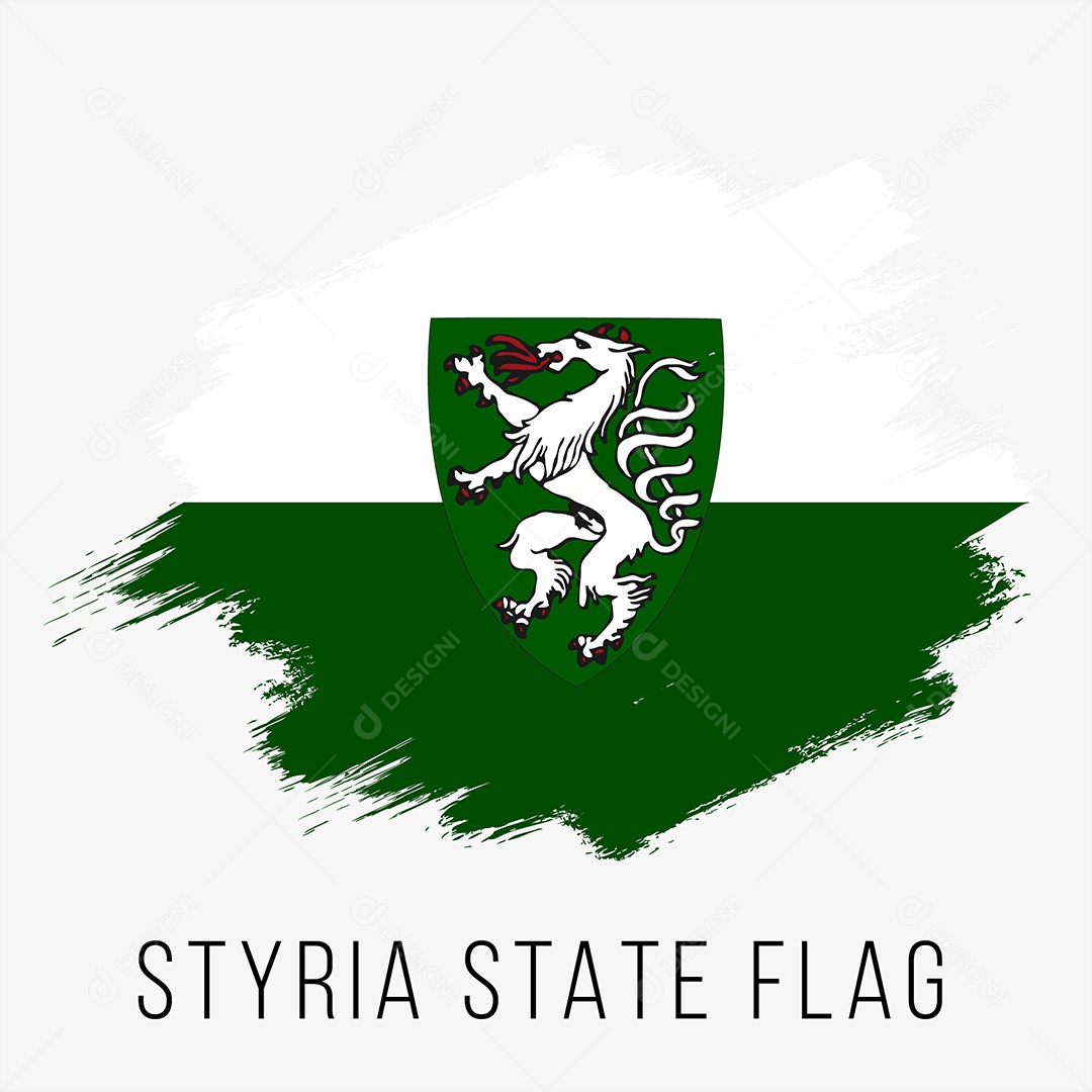 Bandeira do Estado da Estíria na Áustria Vetor EPS