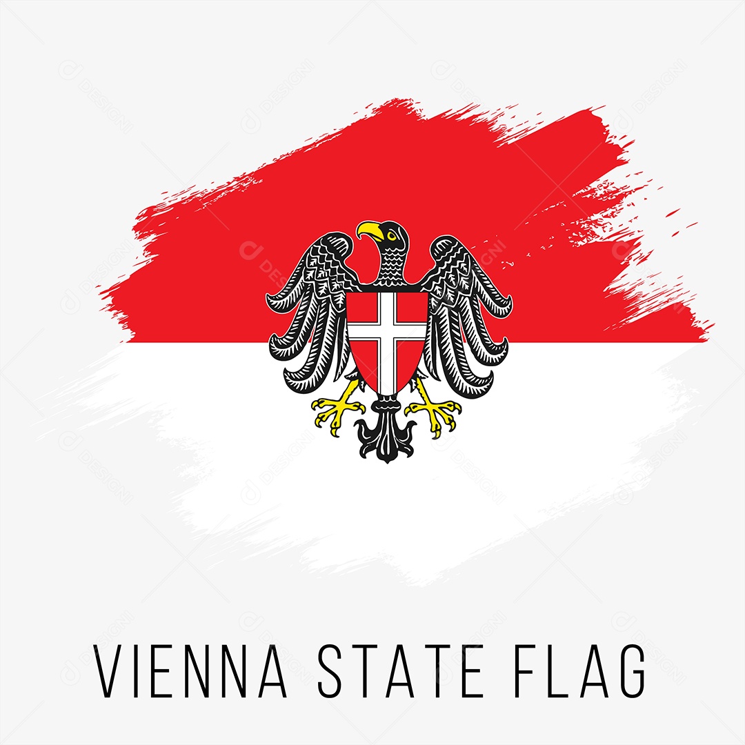 Bandeira do Estado de Viena na Áustria Vetor EPS