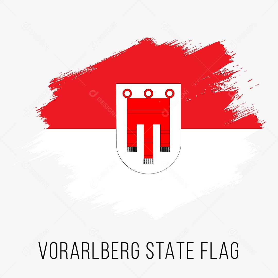 Bandeira do Estado de Vorarlberg na Áustria Vetor EPS