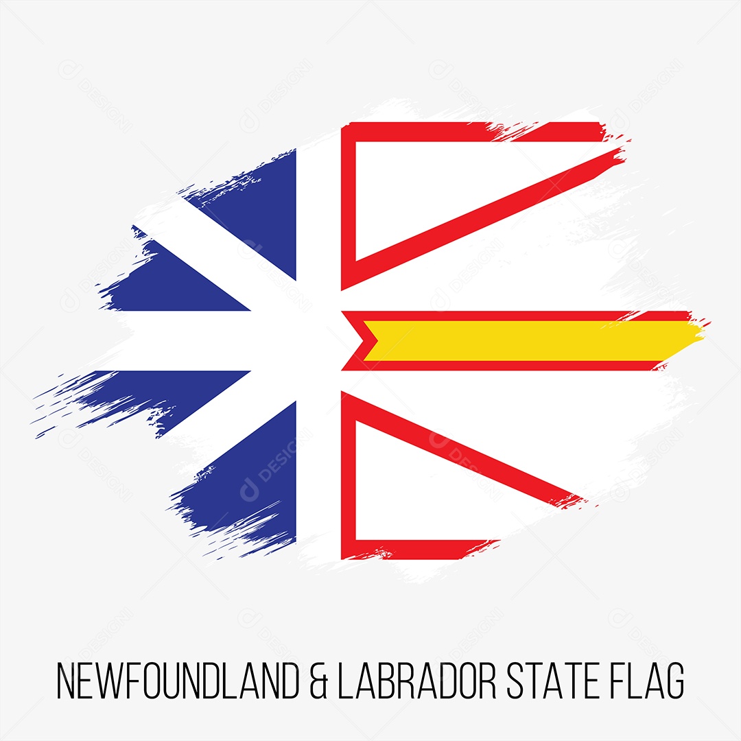 Bandeira da Terra Nova e Estado de Labrador no Canada Vetor EPS