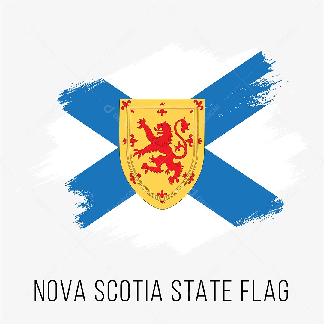 Bandeira do Estado da Nova Escócia no Canada Vetor EPS