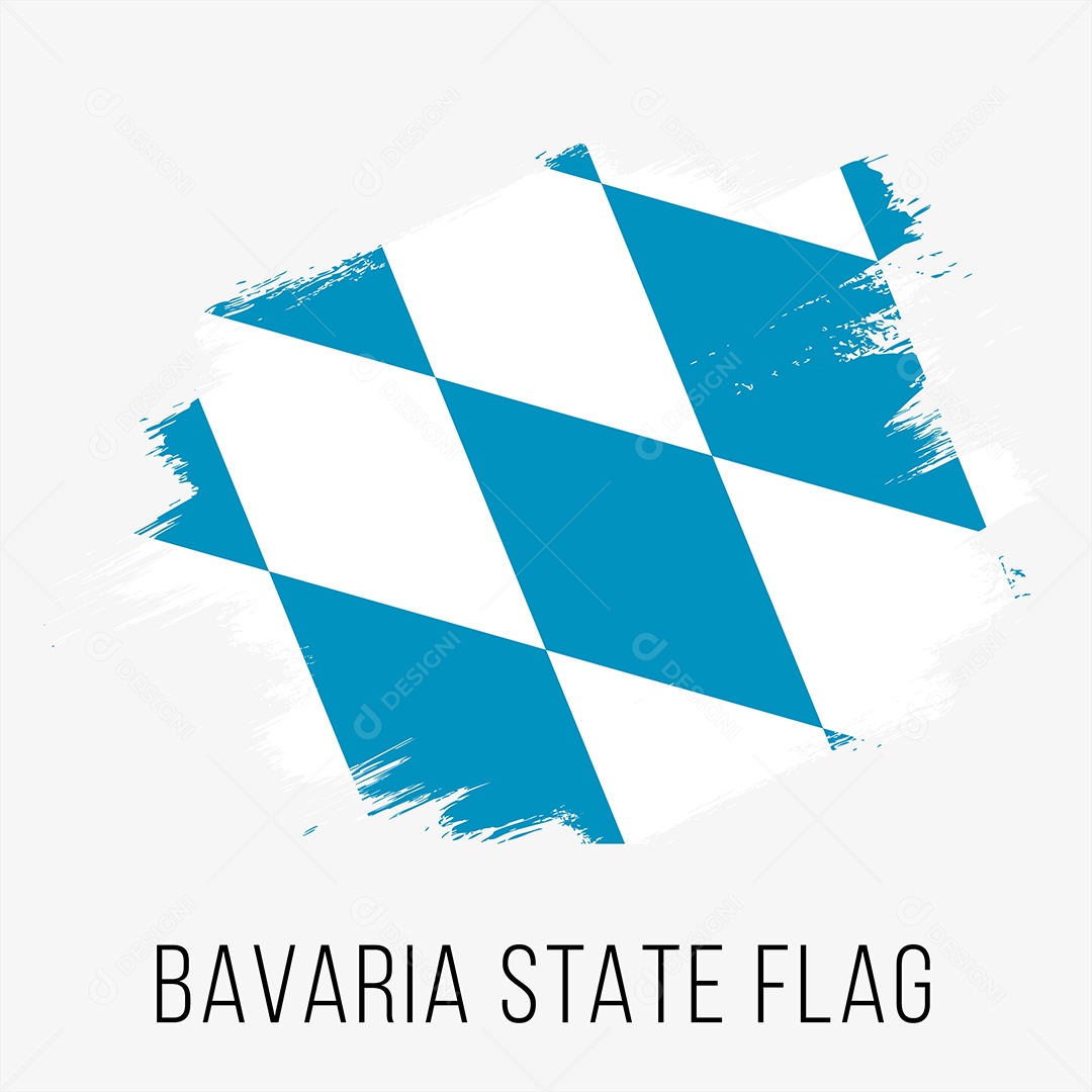 Bandeira do Estado da Baviera da Alemanha Vetor EPS