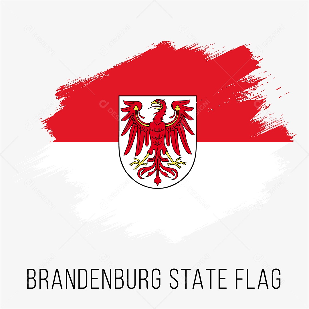 Bandeira do Estado de Brandemburgo da Alemanha Vetor EPS
