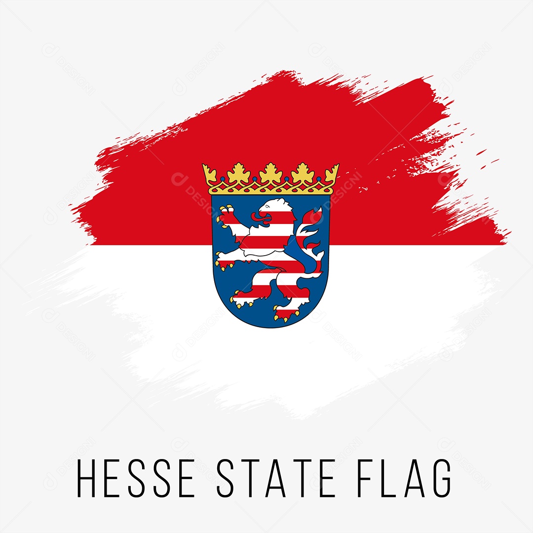 Bandeira Estado de Hesse da Alemanha Vetor EPS