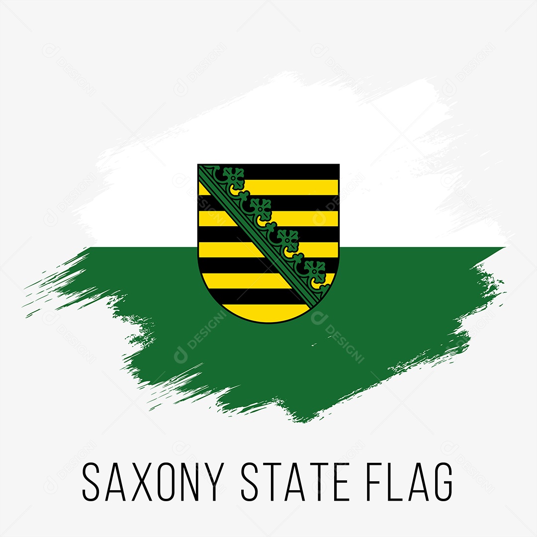 Bandeira do Estado da Saxônia da Alemanha Vetor EPS