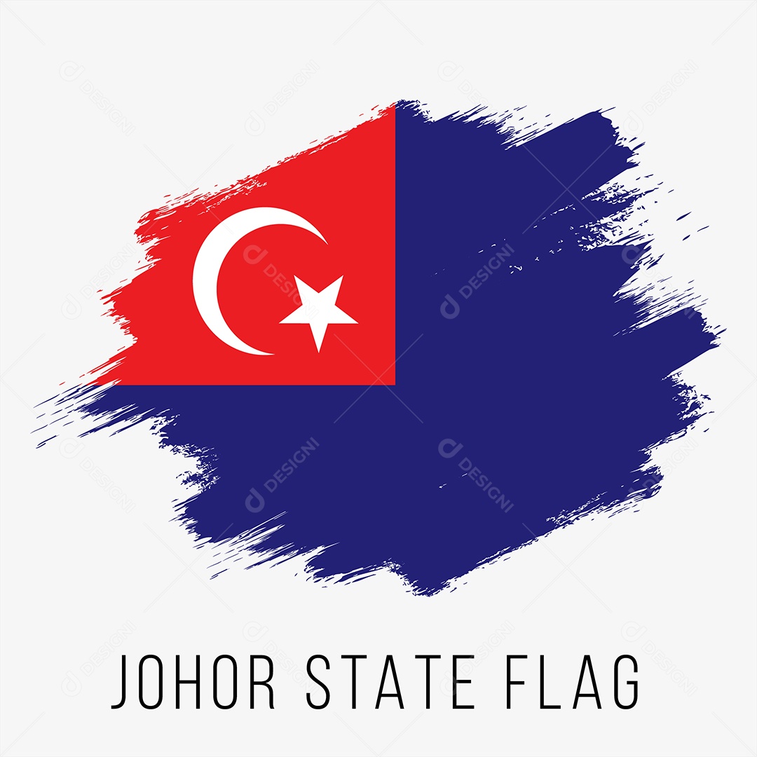 Bandeira do Estado de Johor Ilustração Vetor EPS