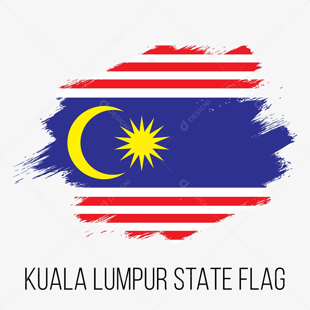 Bandeira do Estado de Kuala Lumpur Ilustração Vetor EPS