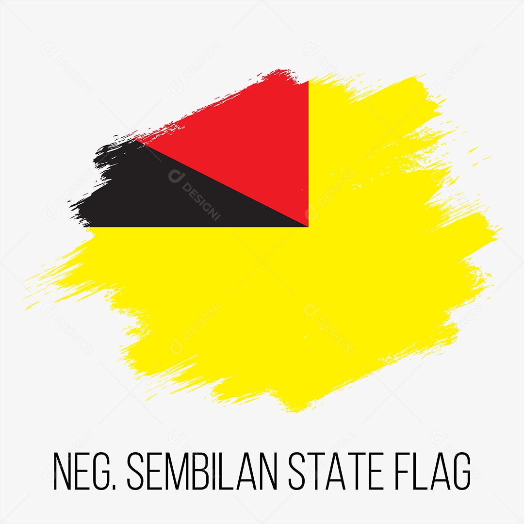 Bandeira do Estado de Negeri Sembilan Ilustração Vetor EPS