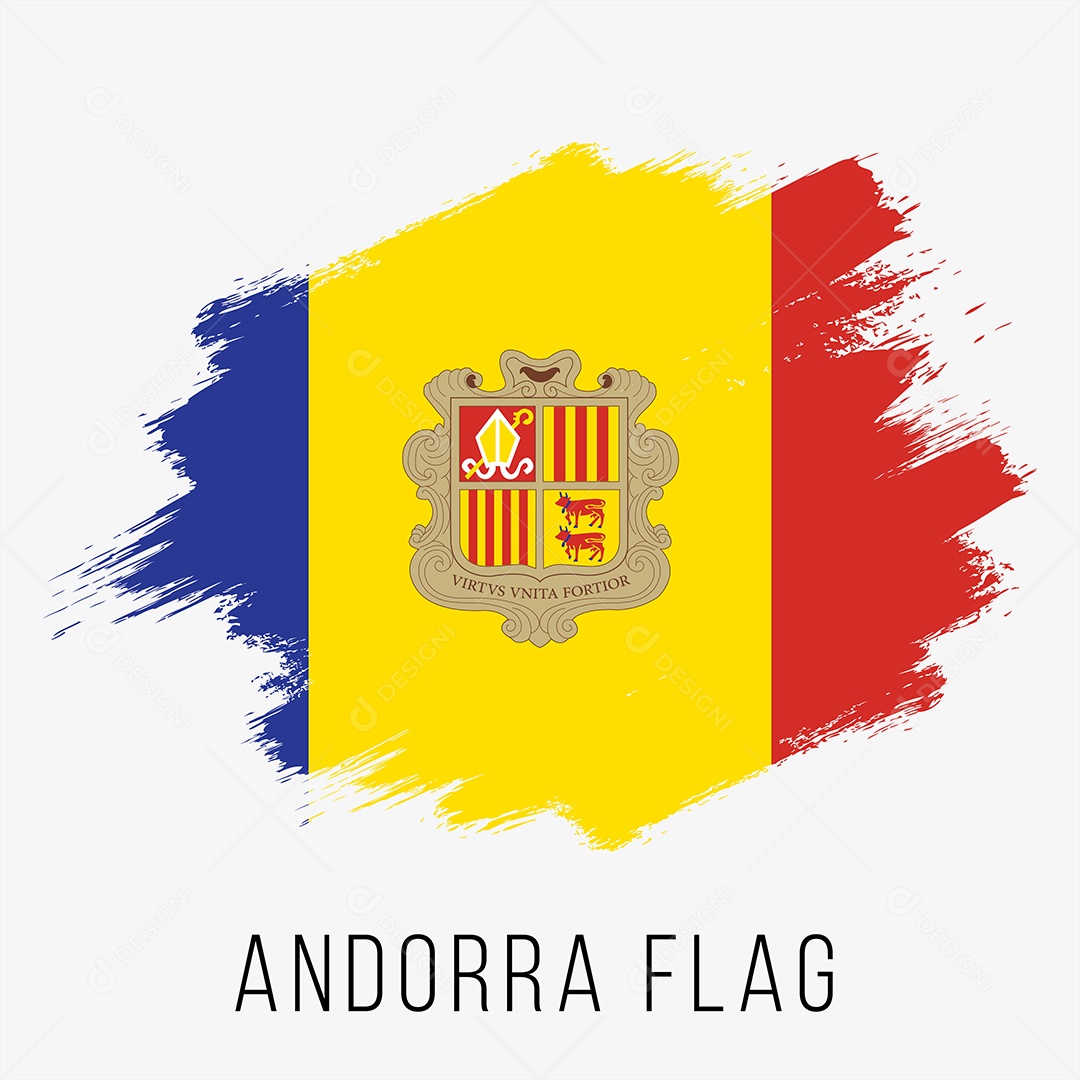 Bandeira de Andorra Ilustração Vetor EPS