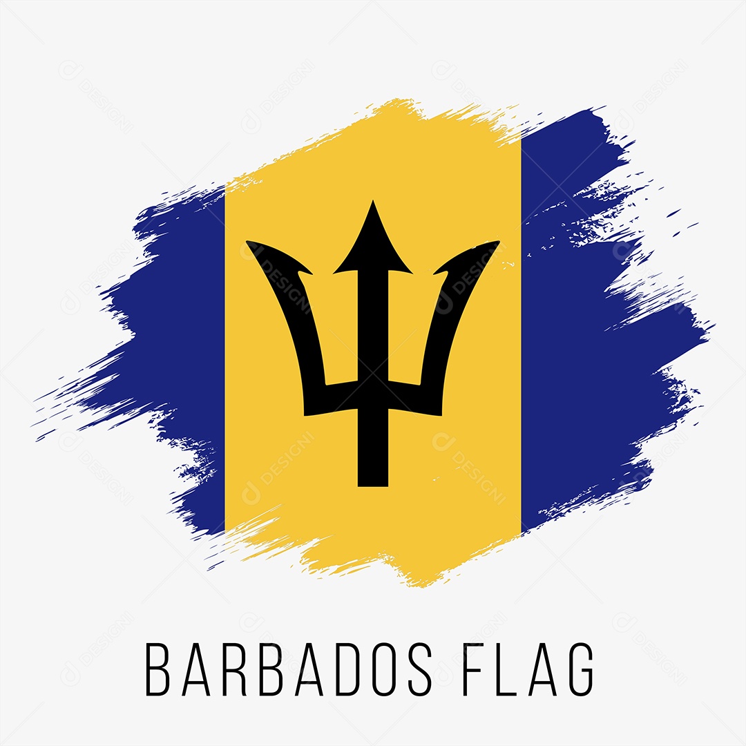 Bandeira de Barbados Ilustração Vetor EPS