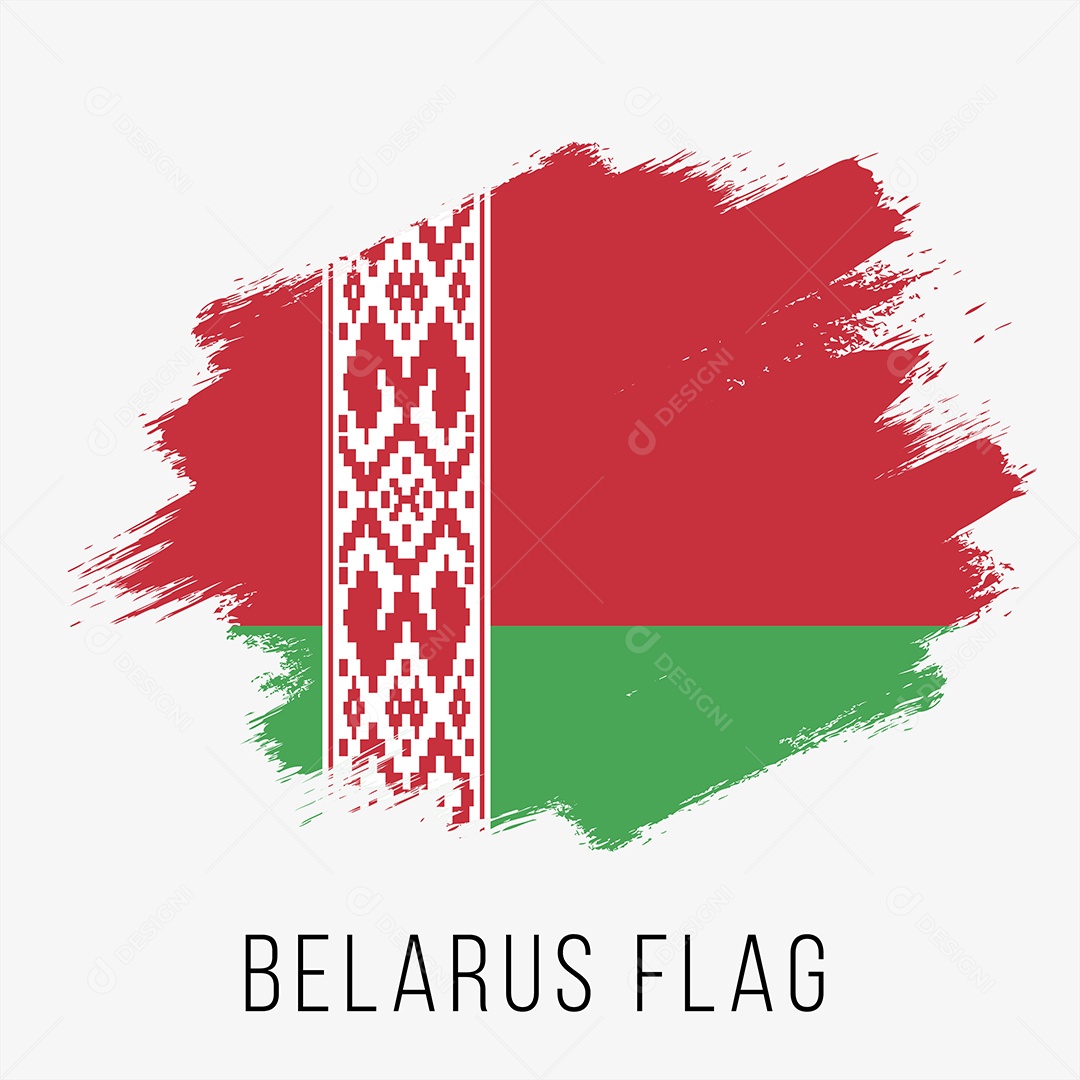 Bandeira da Bielorrússia Ilustração Vetor EPS