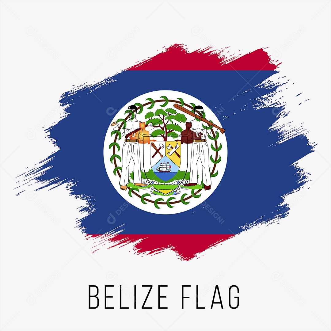Bandeira de Belize Ilustração Vetor EPS