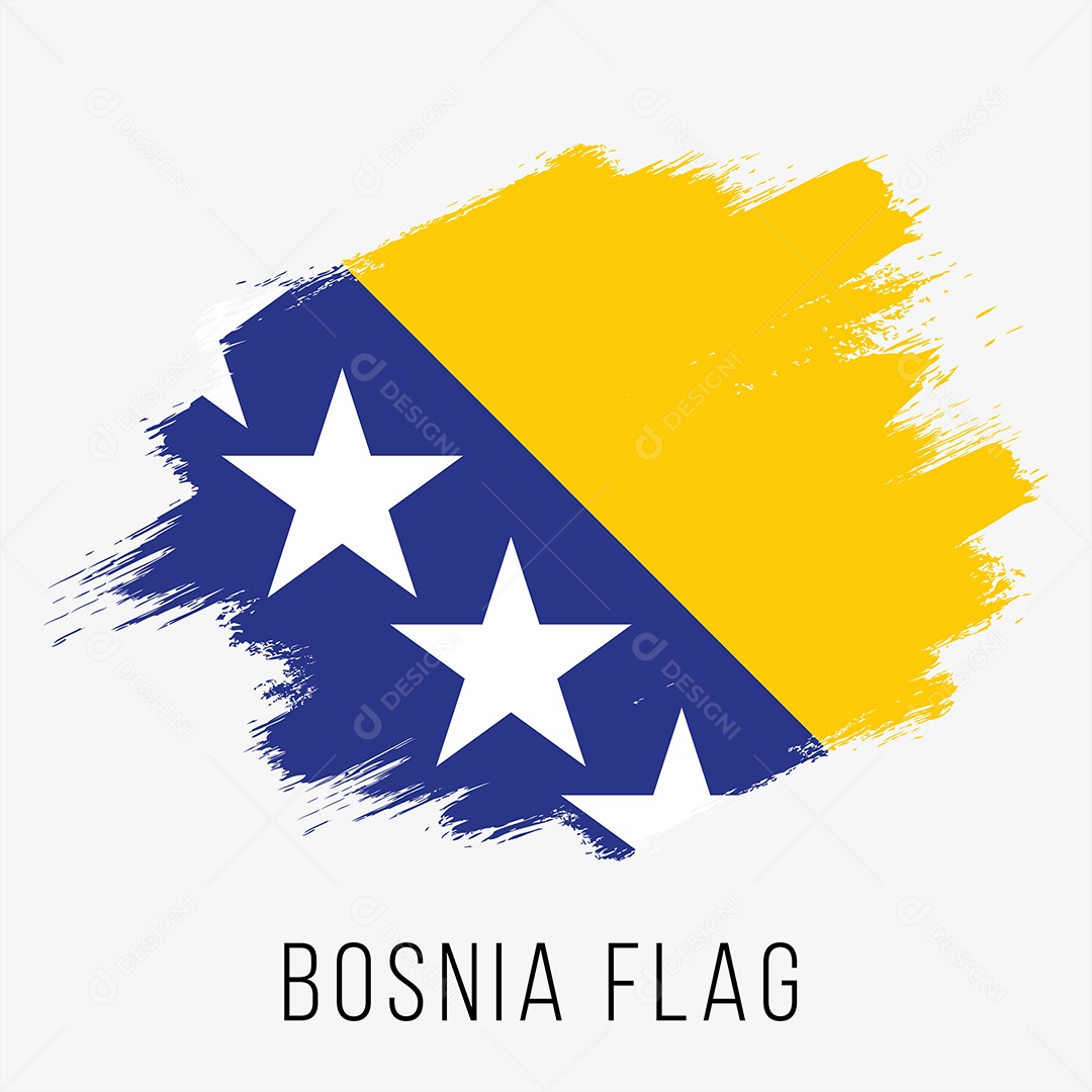 Bandeira da Bósnia Ilustração Vetor EPS