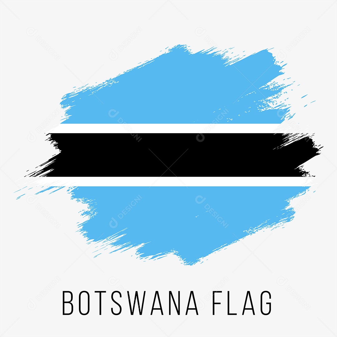 Bandeira da Botsuana Ilustração Vetor EPS
