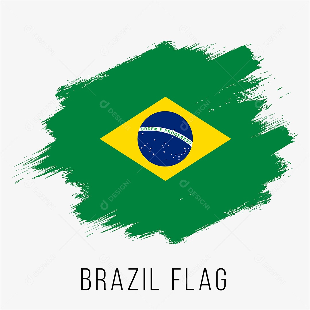 Bandeira do Brasil Ilustração Vetor EPS