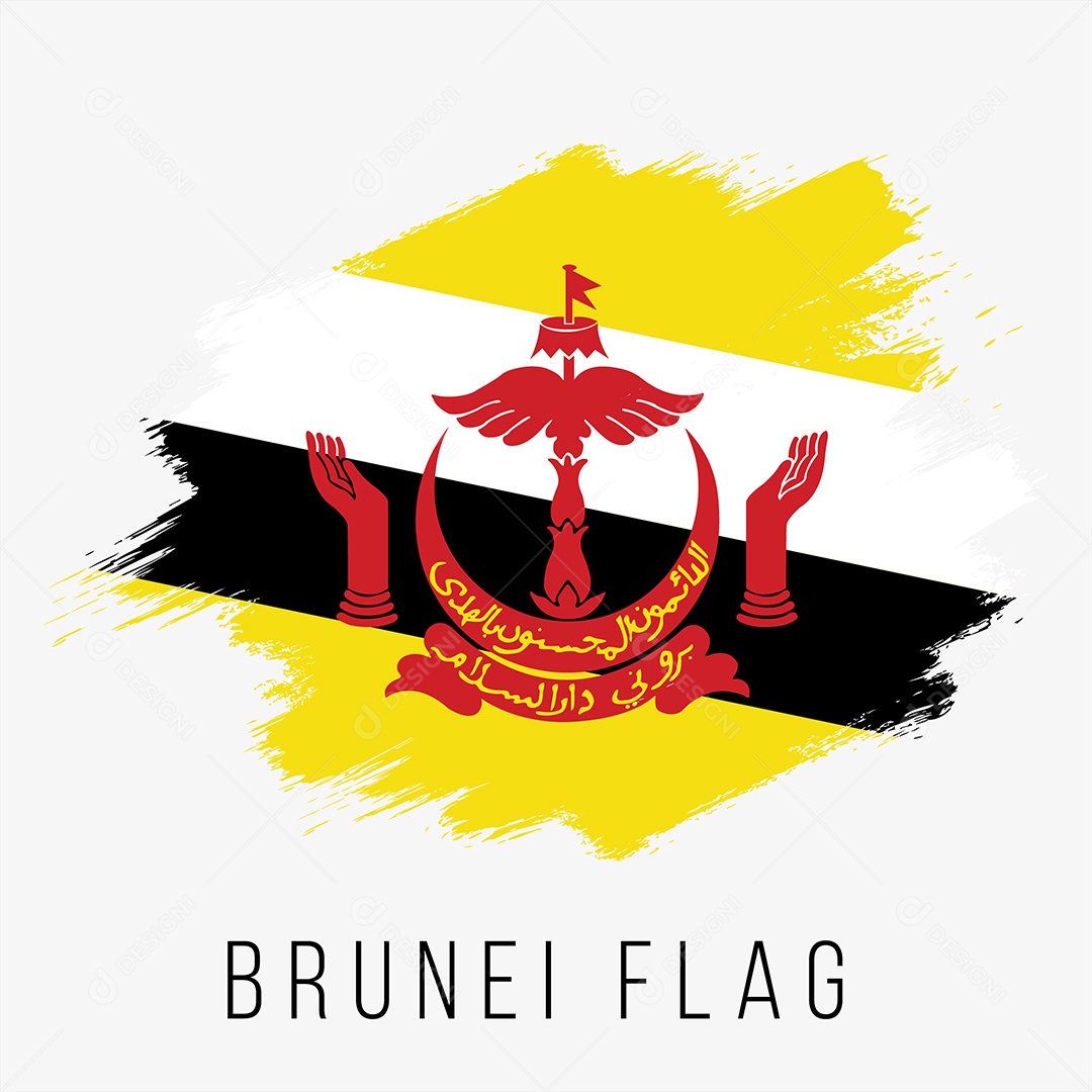 Bandeira de Brunei Ilustração Vetor EPS