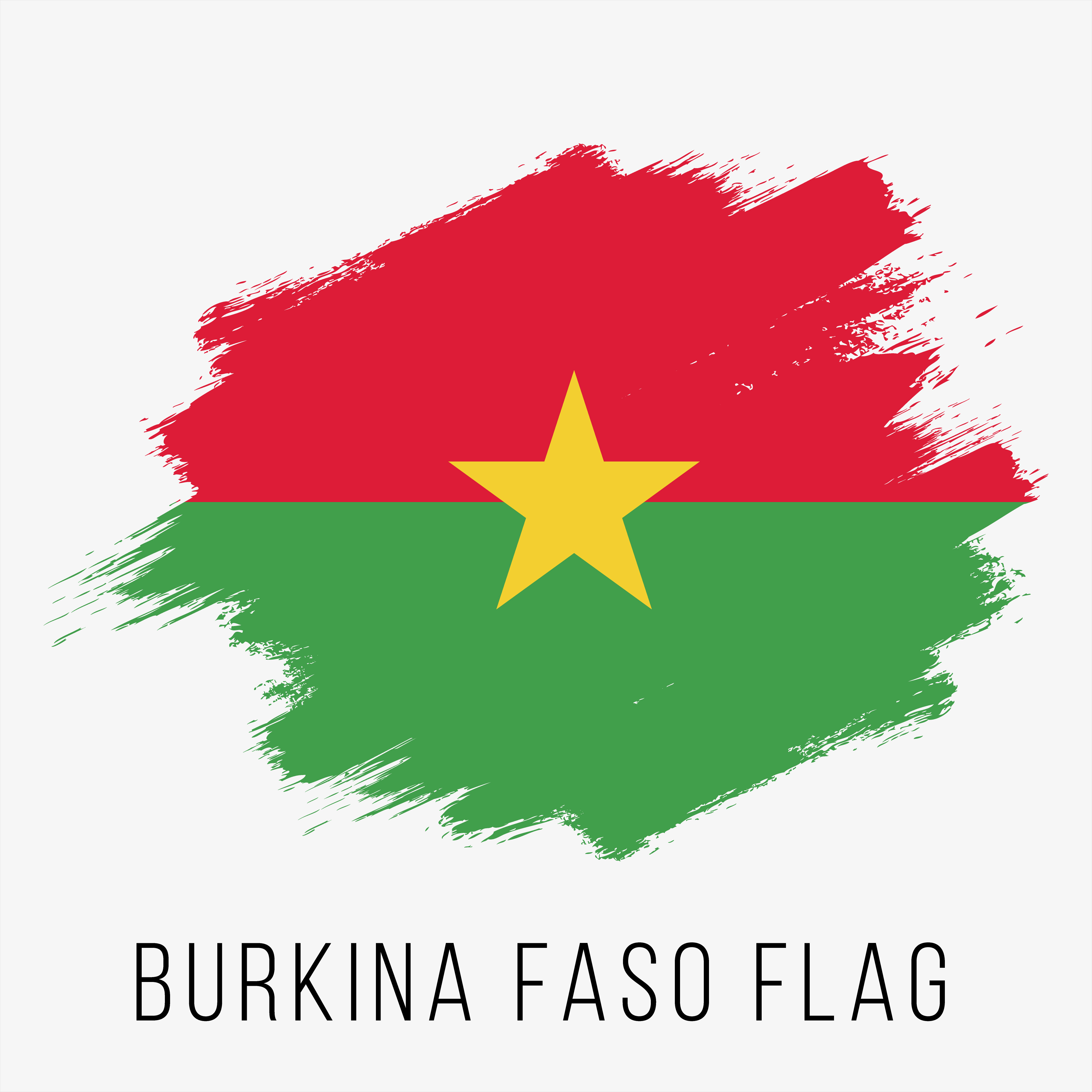 Bandeira de Burkina Faso Ilustração Vetor EPS