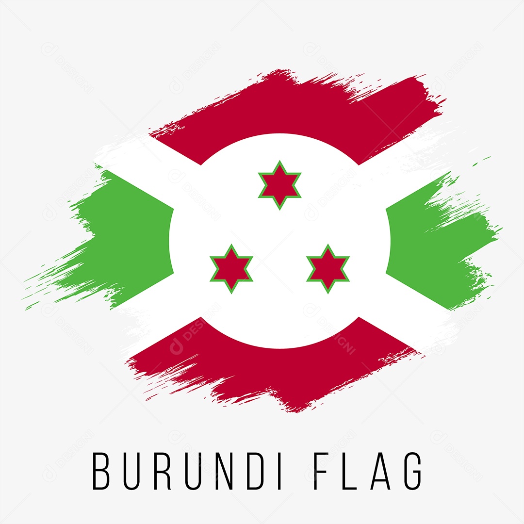 Bandeira de Burundi Ilustração Vetor EPS