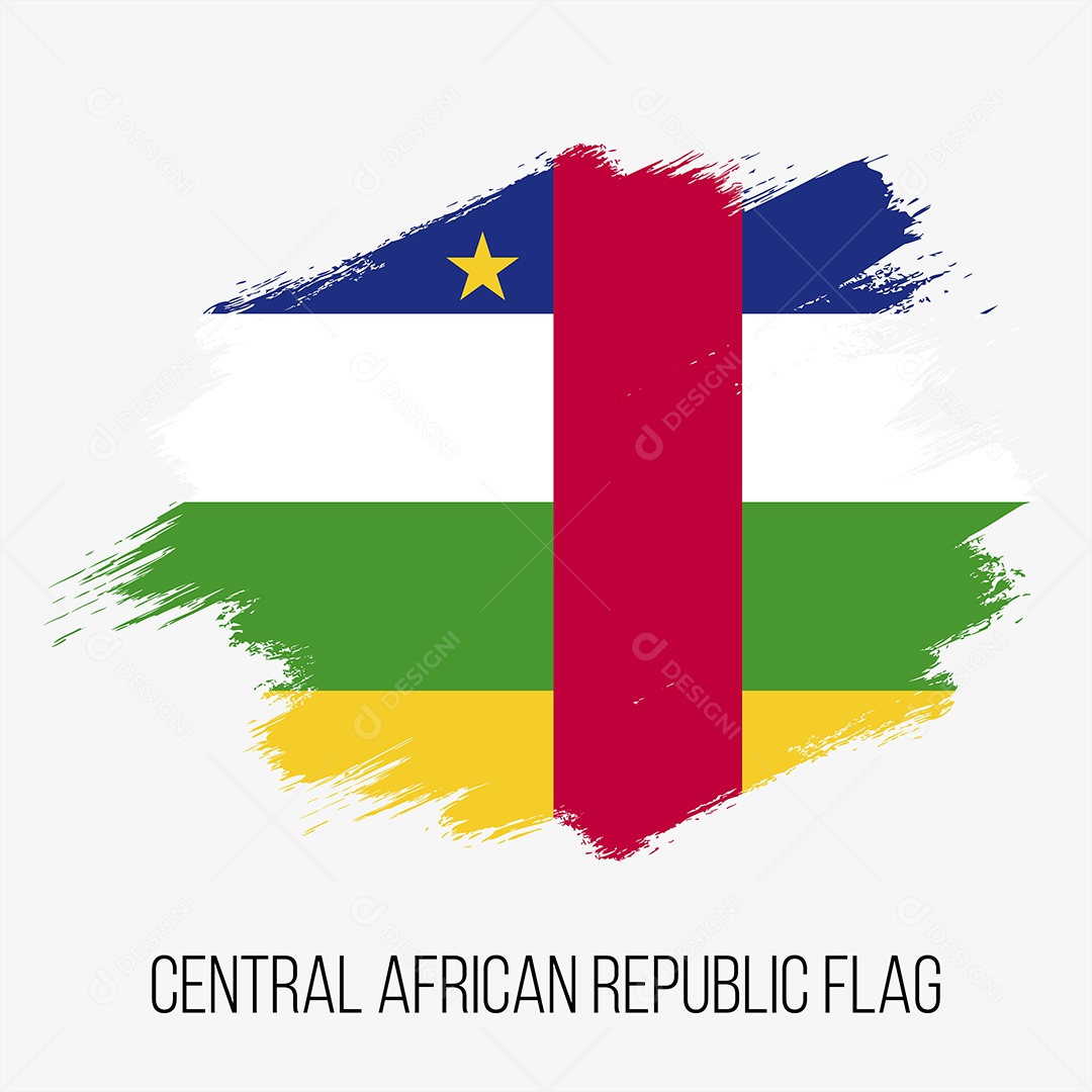 Bandeira da República Centro-Africana Ilustração Vetor EPS