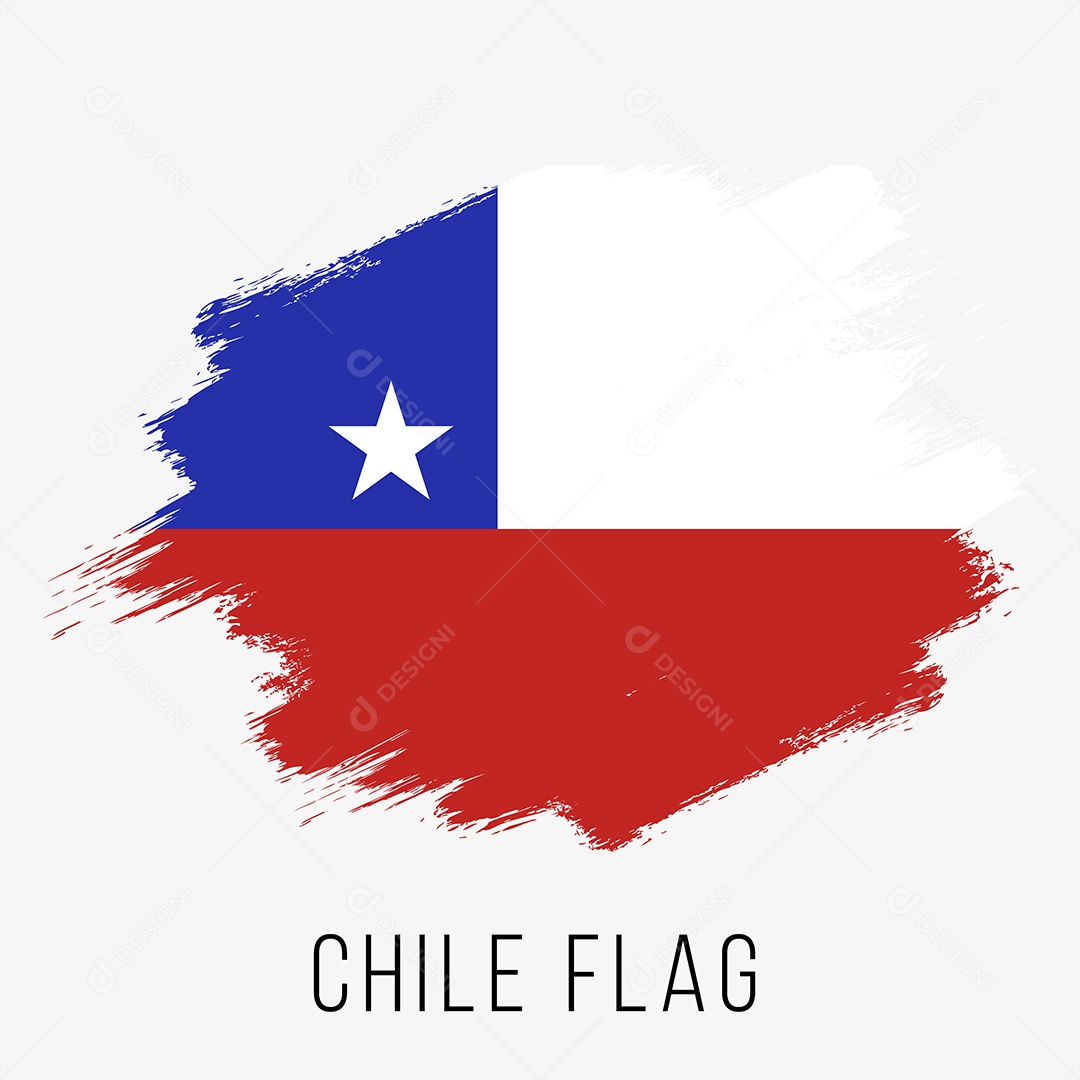 Bandeira da Chile Ilustração Vetor EPS