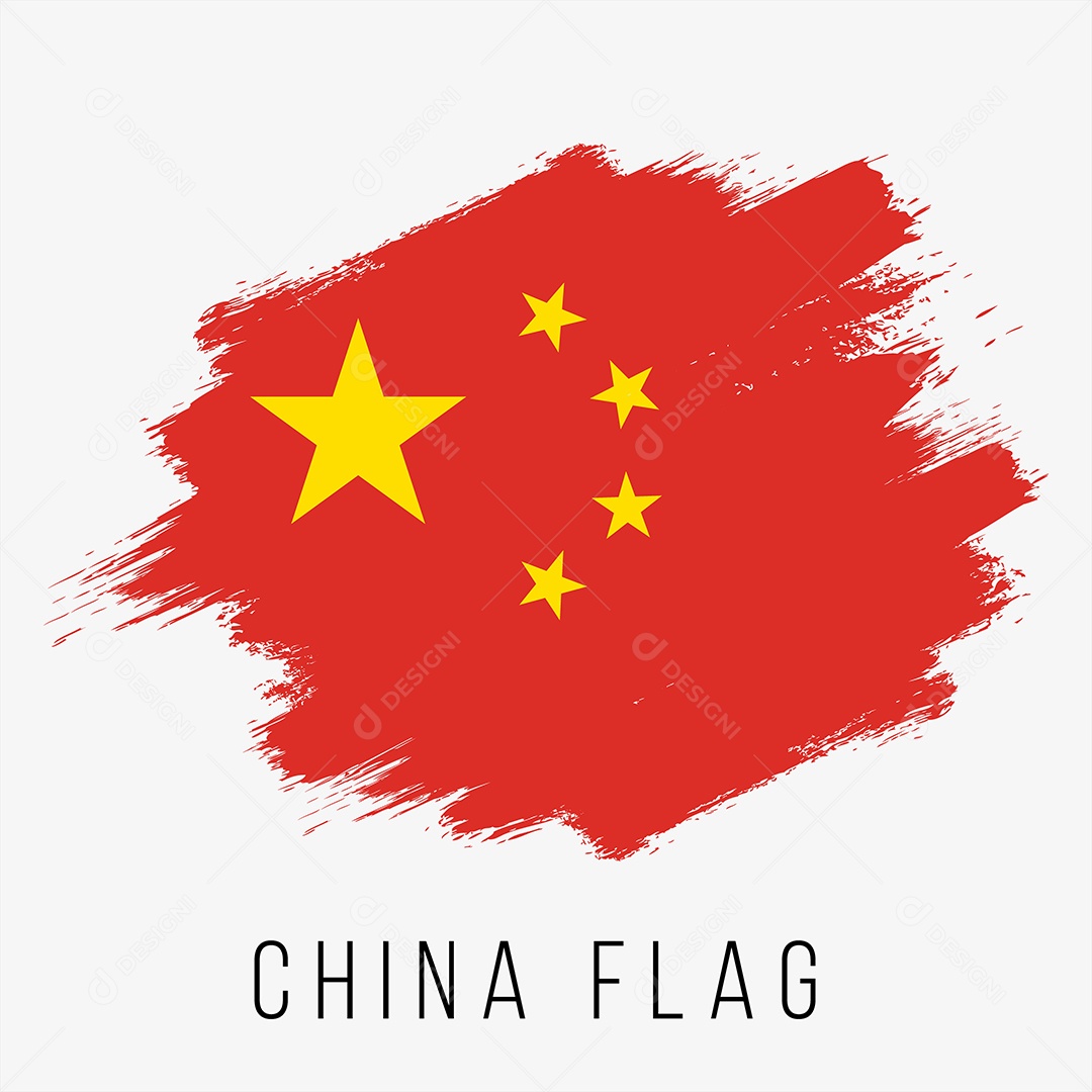 Bandeira da China Ilustração Vetor EPS