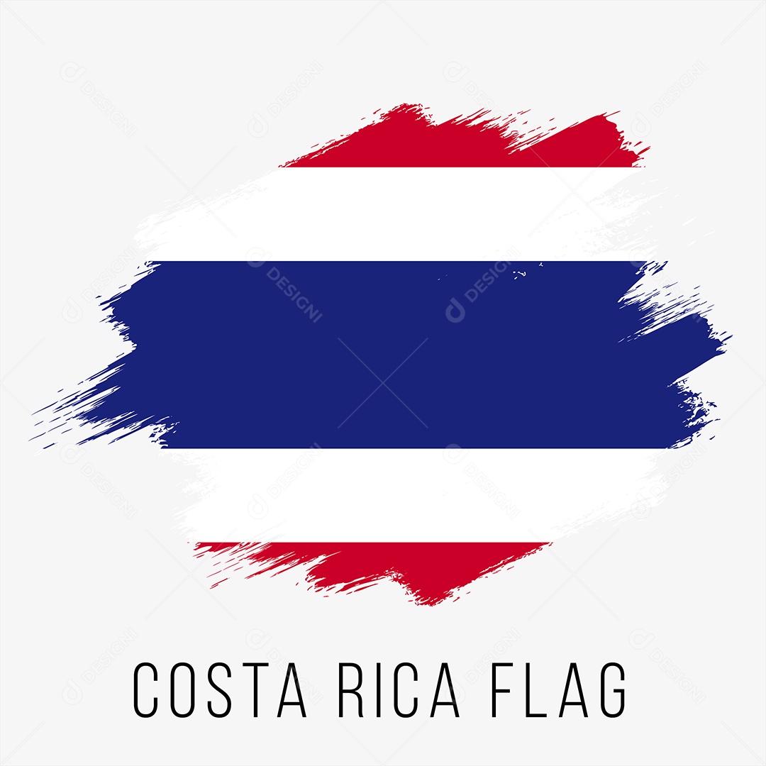 Bandeira da Costa Rica Ilustração Vetor EPS